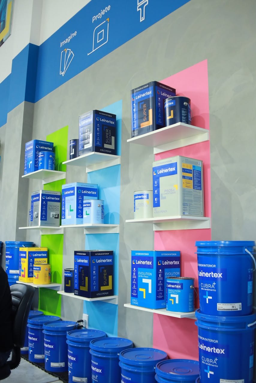 Espaço da marca Leinertex dentro da loja